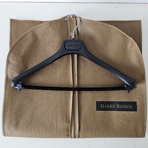 New HARRY ROSEN Matte Brown Garment Bag with Branded Hanger, 35.5" x 20.0"